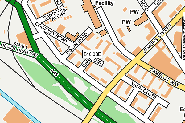 B10 0BE map - OS OpenMap – Local (Ordnance Survey)