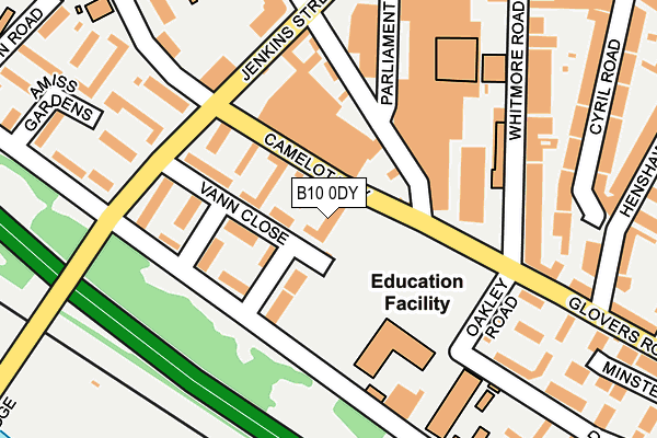 B10 0DY map - OS OpenMap – Local (Ordnance Survey)