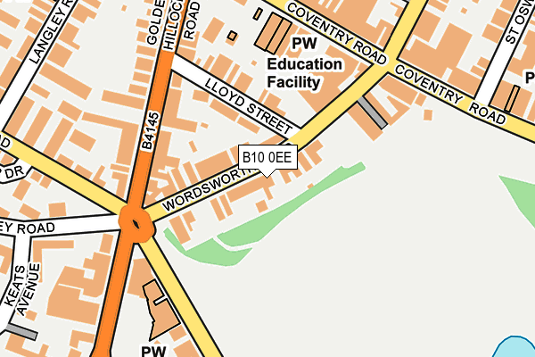 B10 0EE map - OS OpenMap – Local (Ordnance Survey)