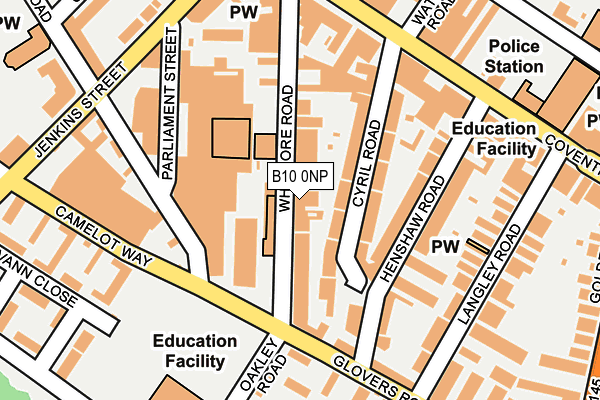 B10 0NP map - OS OpenMap – Local (Ordnance Survey)