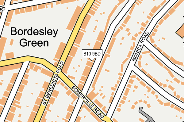 B10 9BD map - OS OpenMap – Local (Ordnance Survey)