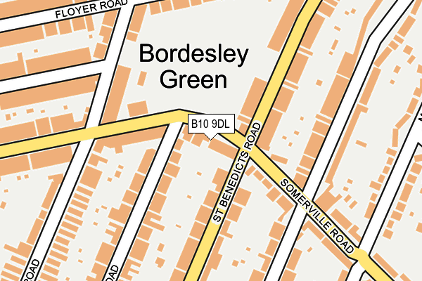 B10 9DL map - OS OpenMap – Local (Ordnance Survey)