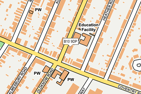 B10 9DP map - OS OpenMap – Local (Ordnance Survey)