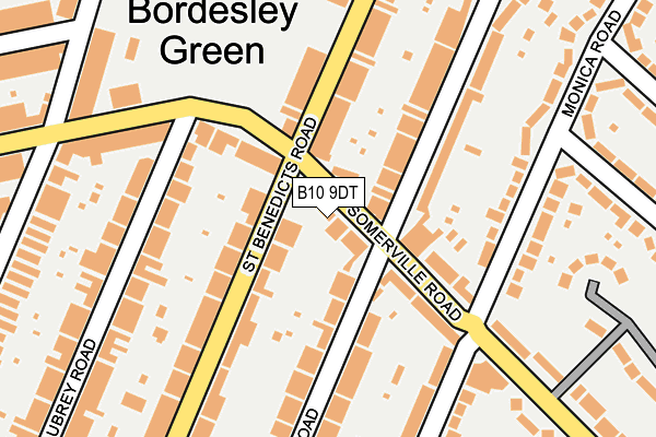 B10 9DT map - OS OpenMap – Local (Ordnance Survey)