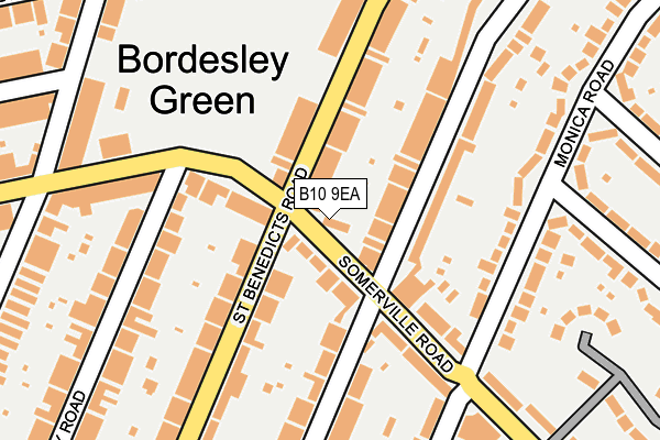 B10 9EA map - OS OpenMap – Local (Ordnance Survey)