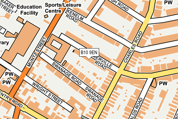 B10 9EN map - OS OpenMap – Local (Ordnance Survey)