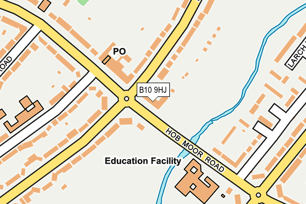 B10 9HJ map - OS OpenMap – Local (Ordnance Survey)