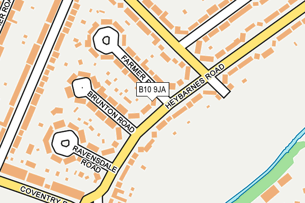 B10 9JA map - OS OpenMap – Local (Ordnance Survey)