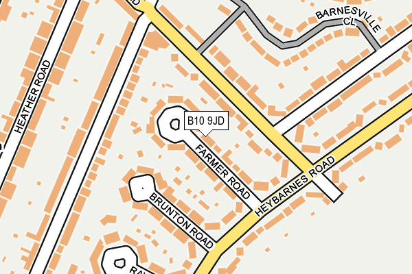 B10 9JD map - OS OpenMap – Local (Ordnance Survey)