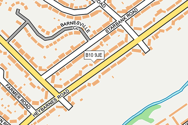 B10 9JE map - OS OpenMap – Local (Ordnance Survey)