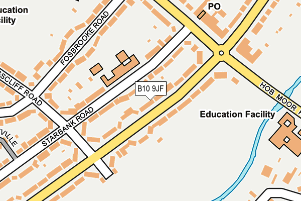 B10 9JF map - OS OpenMap – Local (Ordnance Survey)