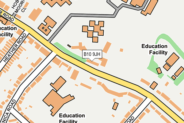 B10 9JH map - OS OpenMap – Local (Ordnance Survey)