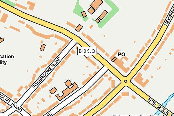 B10 9JQ map - OS OpenMap – Local (Ordnance Survey)