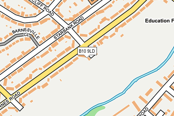 B10 9LD map - OS OpenMap – Local (Ordnance Survey)