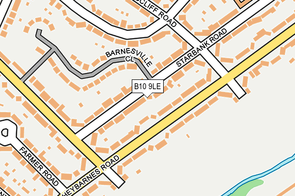 B10 9LE map - OS OpenMap – Local (Ordnance Survey)