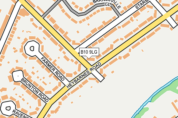 B10 9LG map - OS OpenMap – Local (Ordnance Survey)