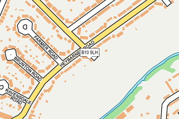 B10 9LH map - OS OpenMap – Local (Ordnance Survey)
