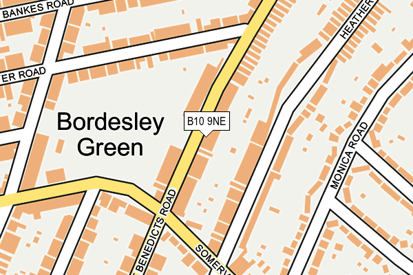 B10 9NE map - OS OpenMap – Local (Ordnance Survey)