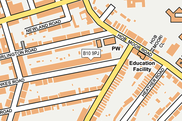 B10 9PJ map - OS OpenMap – Local (Ordnance Survey)