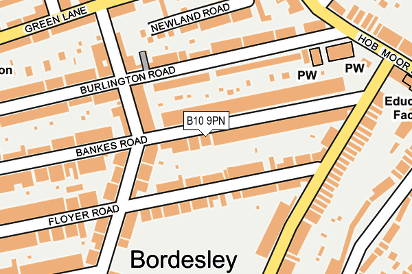 B10 9PN map - OS OpenMap – Local (Ordnance Survey)