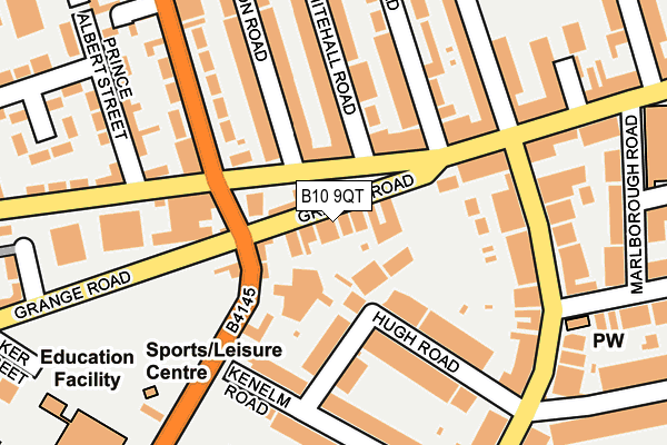 B10 9QT map - OS OpenMap – Local (Ordnance Survey)