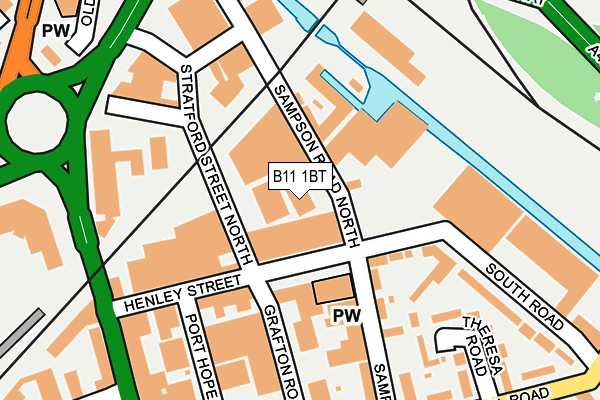 B11 1BT map - OS OpenMap – Local (Ordnance Survey)