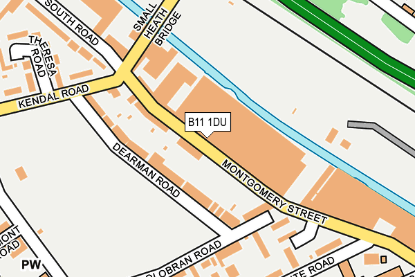 B11 1DU map - OS OpenMap – Local (Ordnance Survey)
