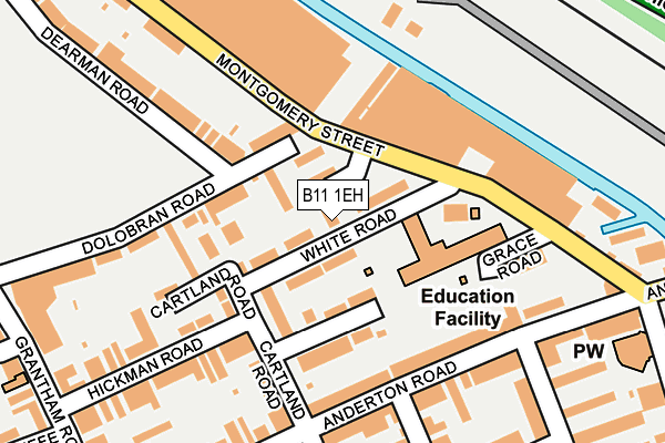 B11 1EH map - OS OpenMap – Local (Ordnance Survey)