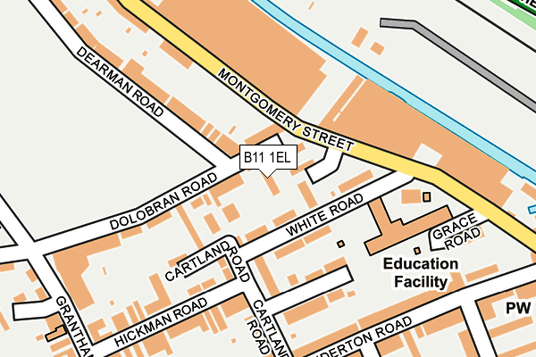 B11 1EL map - OS OpenMap – Local (Ordnance Survey)