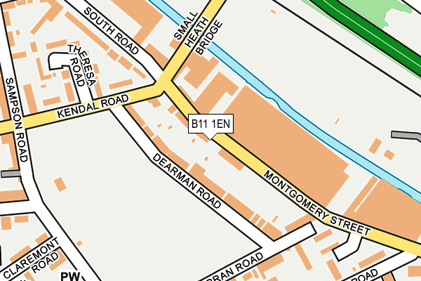 B11 1EN map - OS OpenMap – Local (Ordnance Survey)