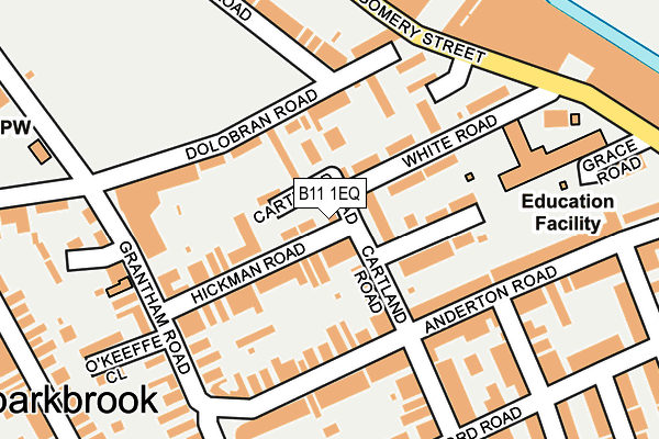 B11 1EQ map - OS OpenMap – Local (Ordnance Survey)