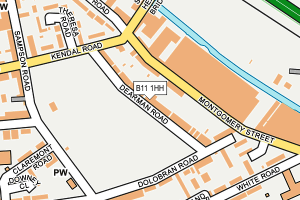 B11 1HH map - OS OpenMap – Local (Ordnance Survey)