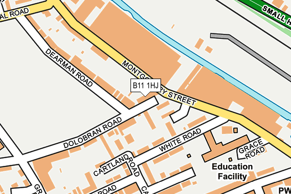 B11 1HJ map - OS OpenMap – Local (Ordnance Survey)
