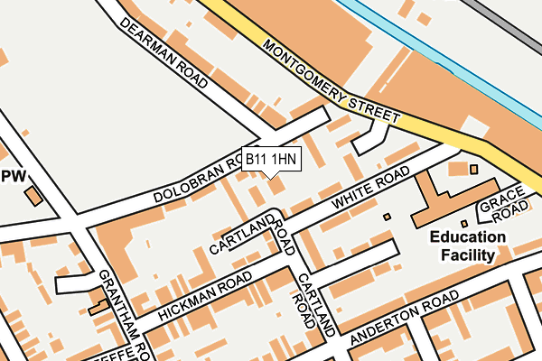 B11 1HN map - OS OpenMap – Local (Ordnance Survey)