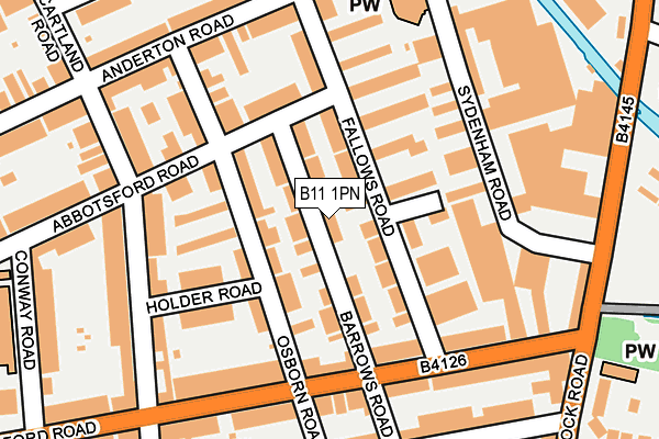 B11 1PN map - OS OpenMap – Local (Ordnance Survey)