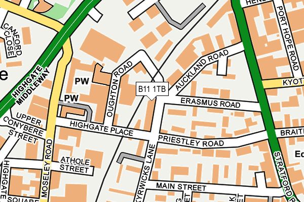 B11 1TB map - OS OpenMap – Local (Ordnance Survey)