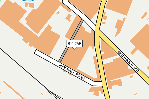 B11 2AF map - OS OpenMap – Local (Ordnance Survey)