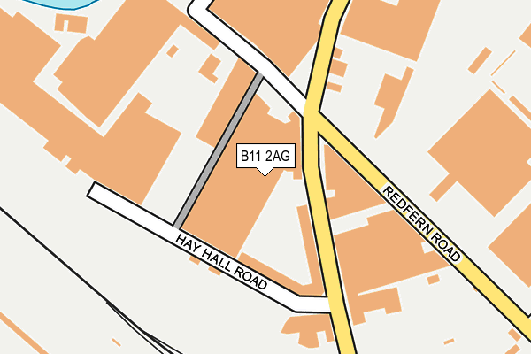 B11 2AG map - OS OpenMap – Local (Ordnance Survey)