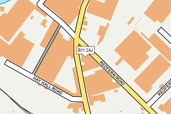 B11 2AJ map - OS OpenMap – Local (Ordnance Survey)