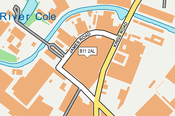 B11 2AL map - OS OpenMap – Local (Ordnance Survey)