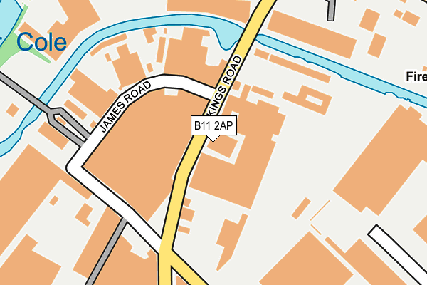 B11 2AP map - OS OpenMap – Local (Ordnance Survey)