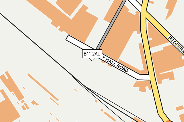 B11 2AU map - OS OpenMap – Local (Ordnance Survey)