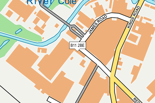 B11 2BE map - OS OpenMap – Local (Ordnance Survey)