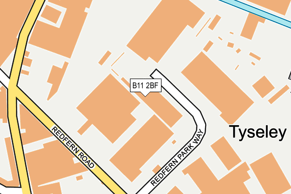 B11 2BF map - OS OpenMap – Local (Ordnance Survey)
