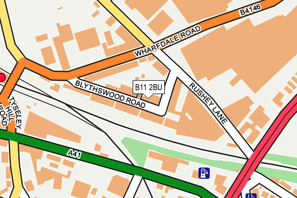 B11 2BU map - OS OpenMap – Local (Ordnance Survey)