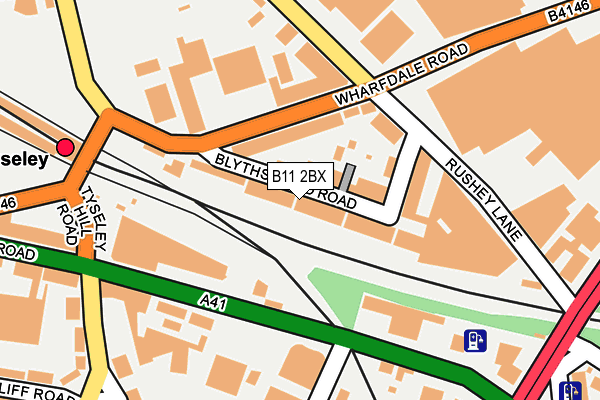 B11 2BX map - OS OpenMap – Local (Ordnance Survey)