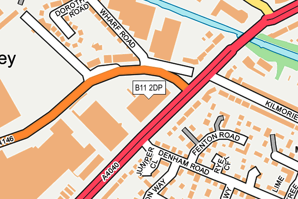 B11 2DP map - OS OpenMap – Local (Ordnance Survey)