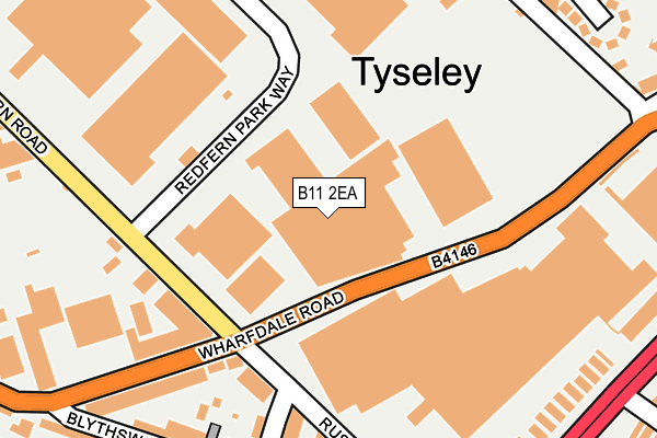 B11 2EA map - OS OpenMap – Local (Ordnance Survey)