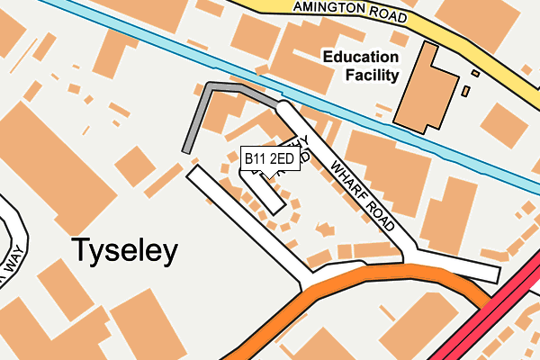 B11 2ED map - OS OpenMap – Local (Ordnance Survey)