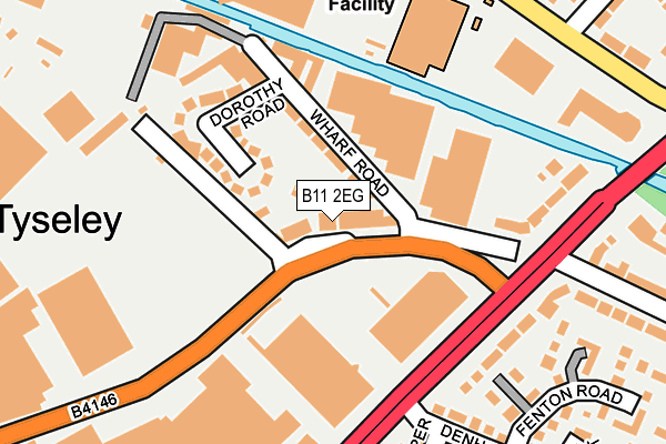 B11 2EG map - OS OpenMap – Local (Ordnance Survey)